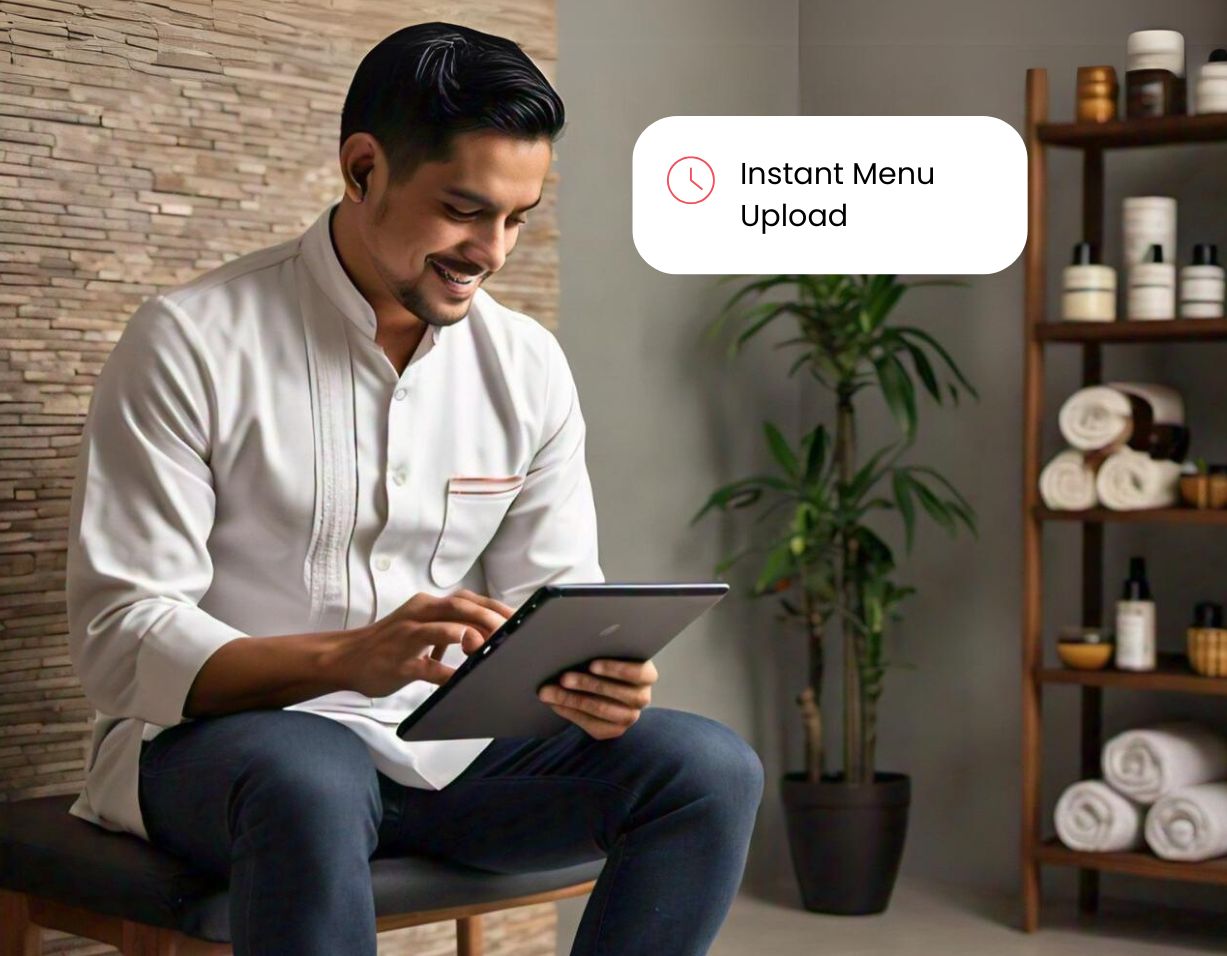 Effortless Menu Upload & Service Management